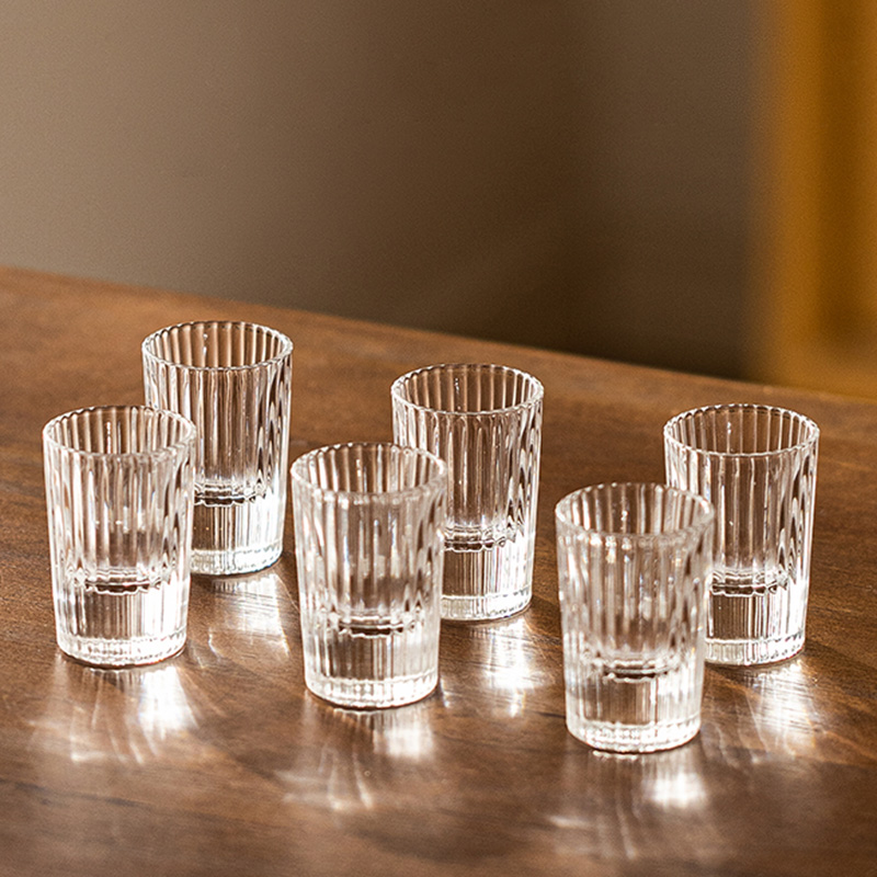 Old Fashioned Glass - 6 Stuks Set 20Ml Gestreept Buitenlands
