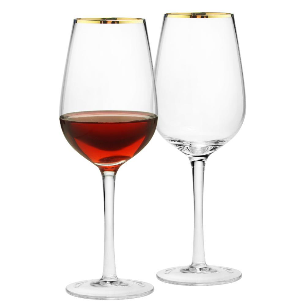 Highball Glass Set - Goudomrande highball glazen, rode wijnglazen, champagneglazen
