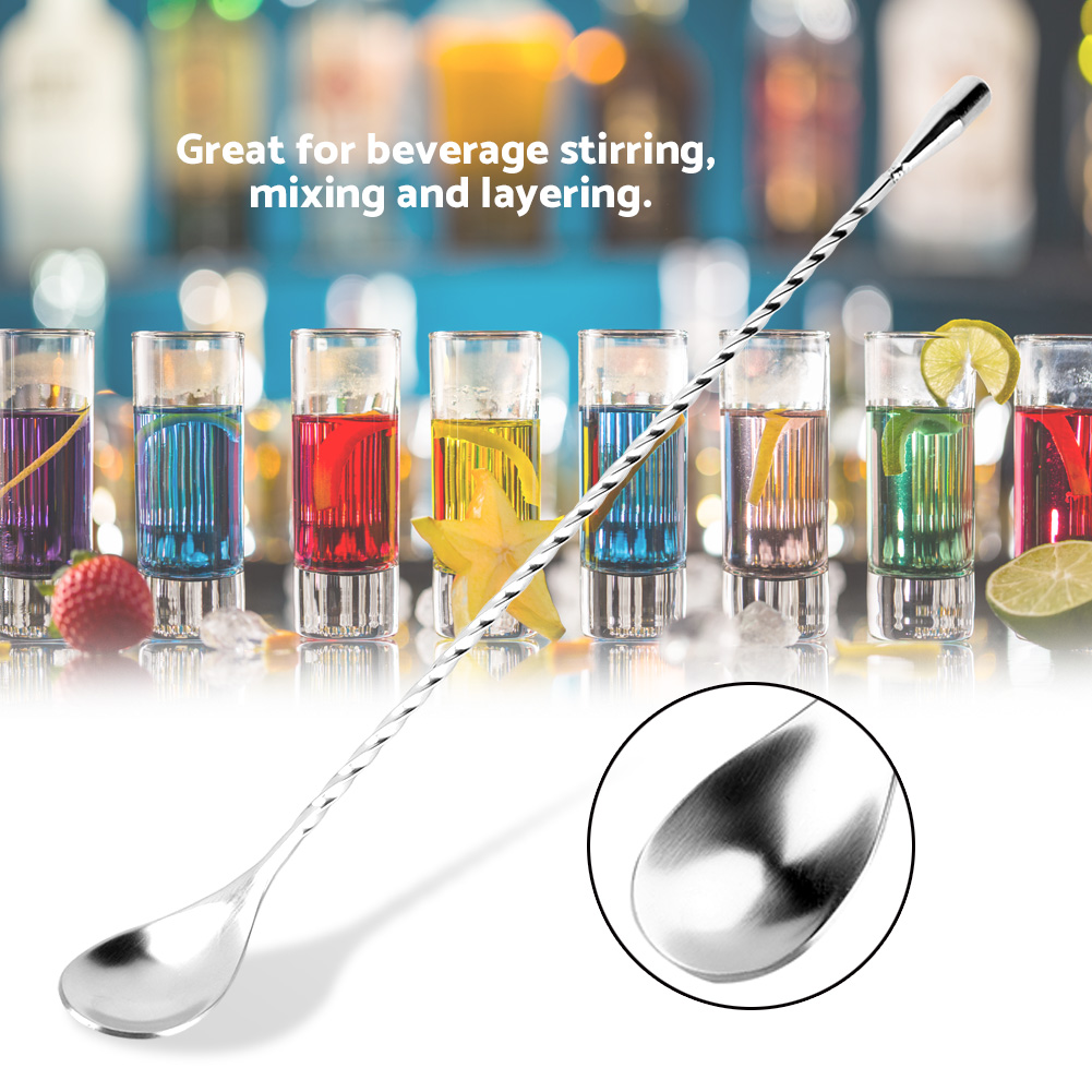 Bar Spoon Twisted - Roestvrijstalen barlepel voor het mixen van