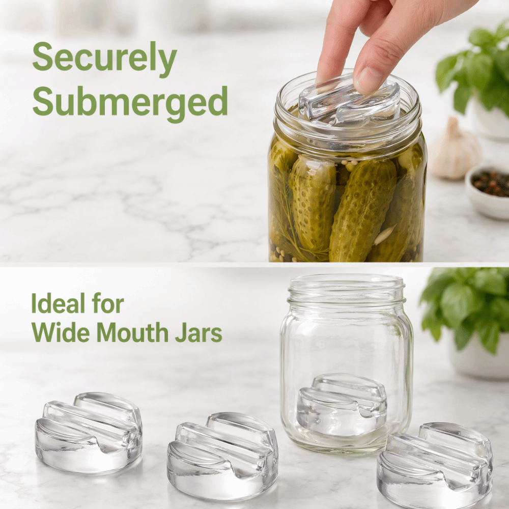 Highball Glass Set - Gefermenteerde glazen gewichten met handvat, deksel