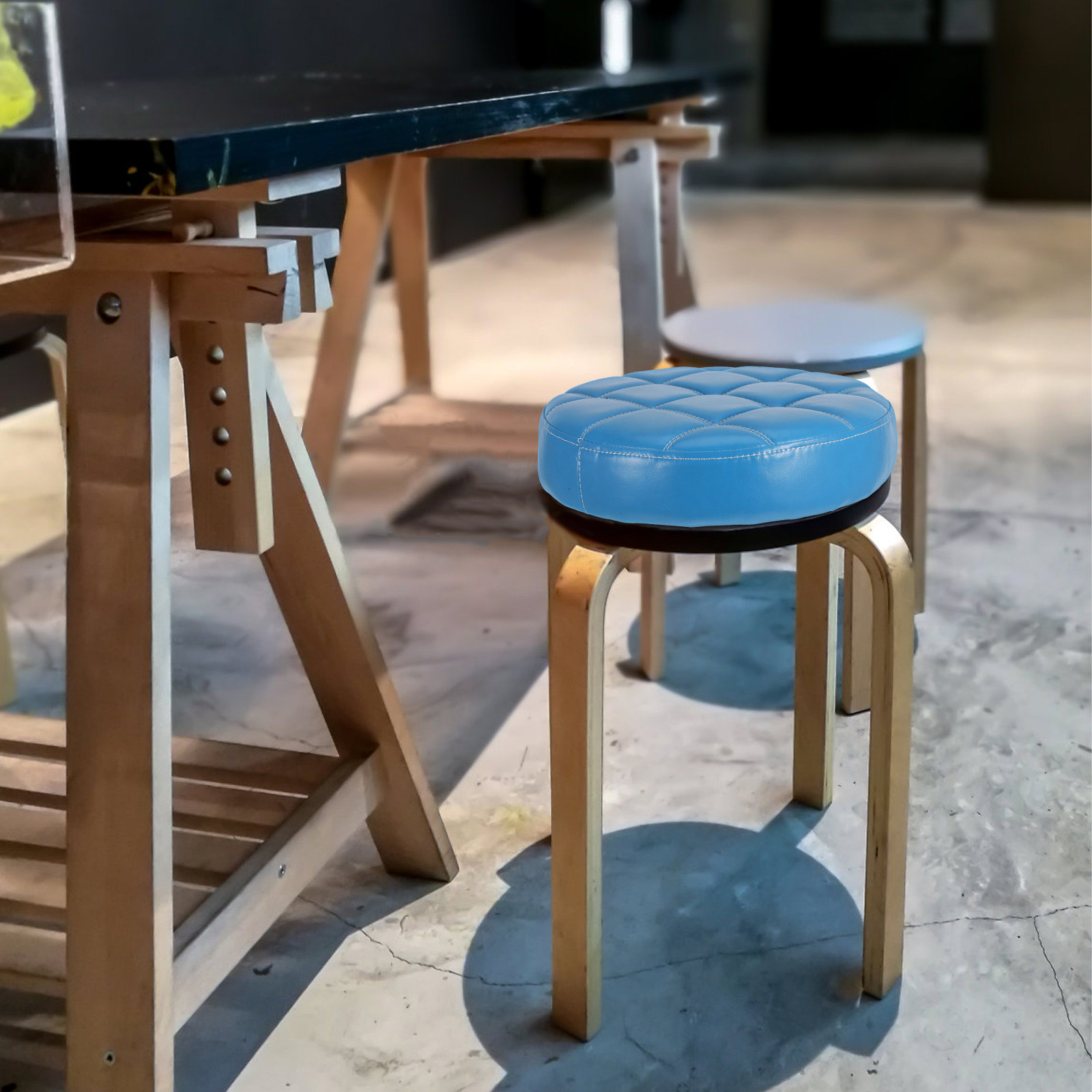 PU Ronde Kruk Zitkussen Vervan - Home Bar Seating recensie en prijs