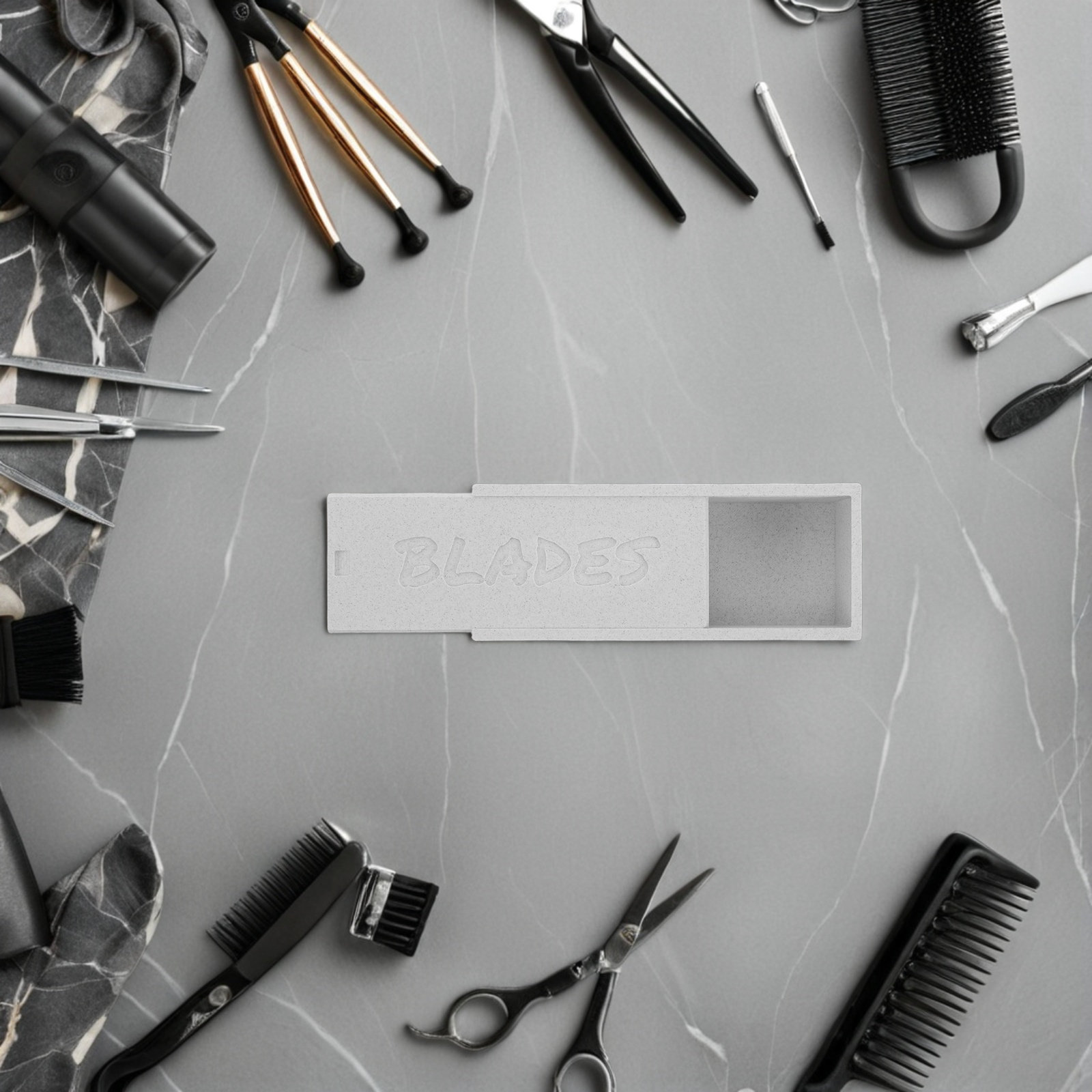 Witte dubbele opbergkoffer voo - Home Barber recensie en prijs