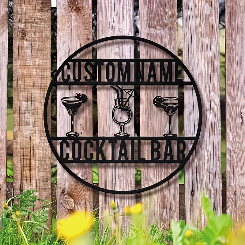 Aangepaste naam cocktailbarbor - Home Bar Signs recensie en prijs