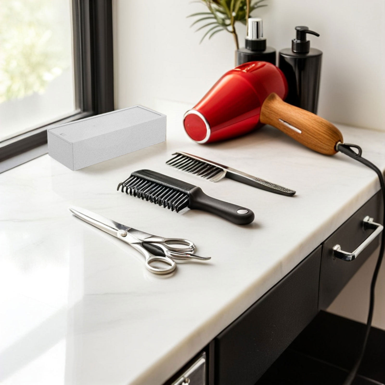 Witte dubbele opbergdoos voor  - Home Barber recensie en prijs