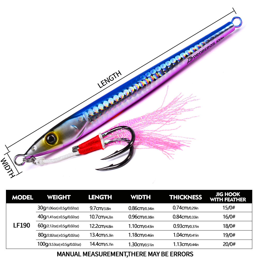PROBEROS 30-100g Snel Zinkende - Jigger Double Sided recensie en prijs