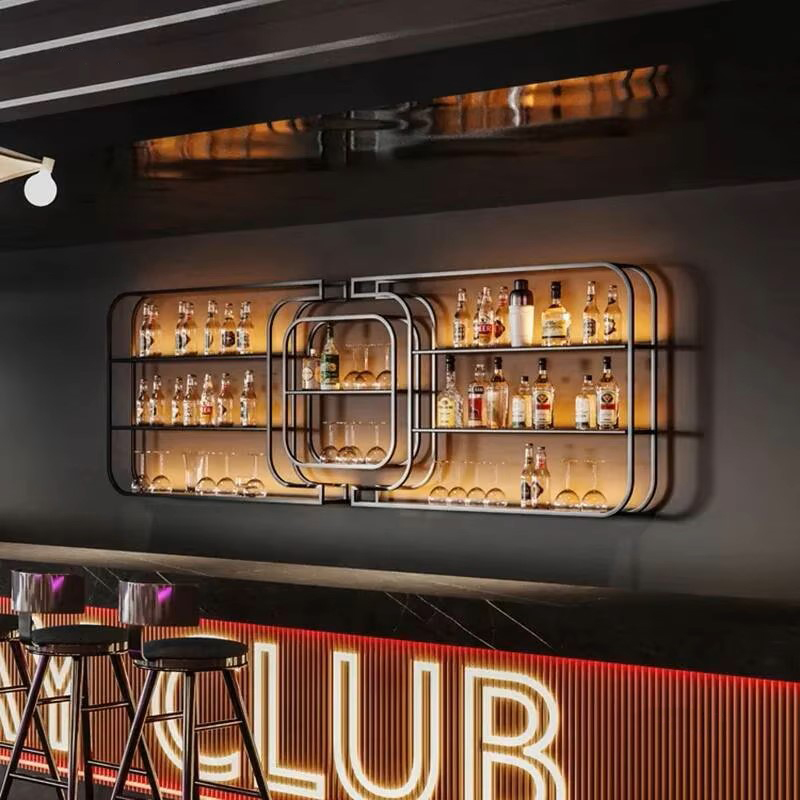 Eenvoudig smeedijzeren wijnrek - Home Bar And Counter recensie en prijs