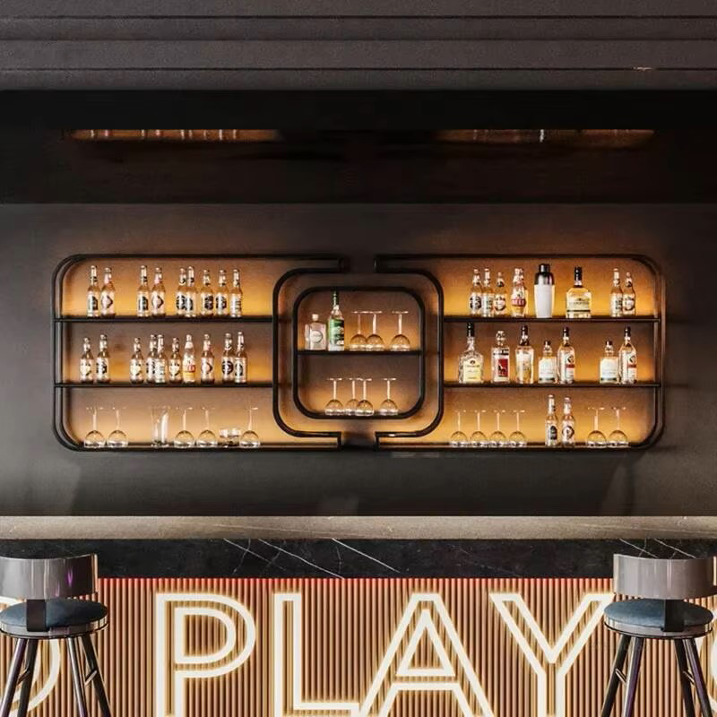 Eenvoudig smeedijzeren wijnrek - Home Bar And Counter recensie en prijs